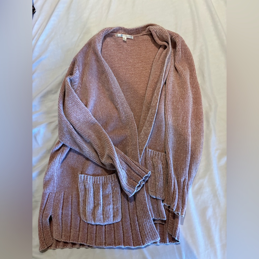 Cozy Knit Cardigan in Mauve